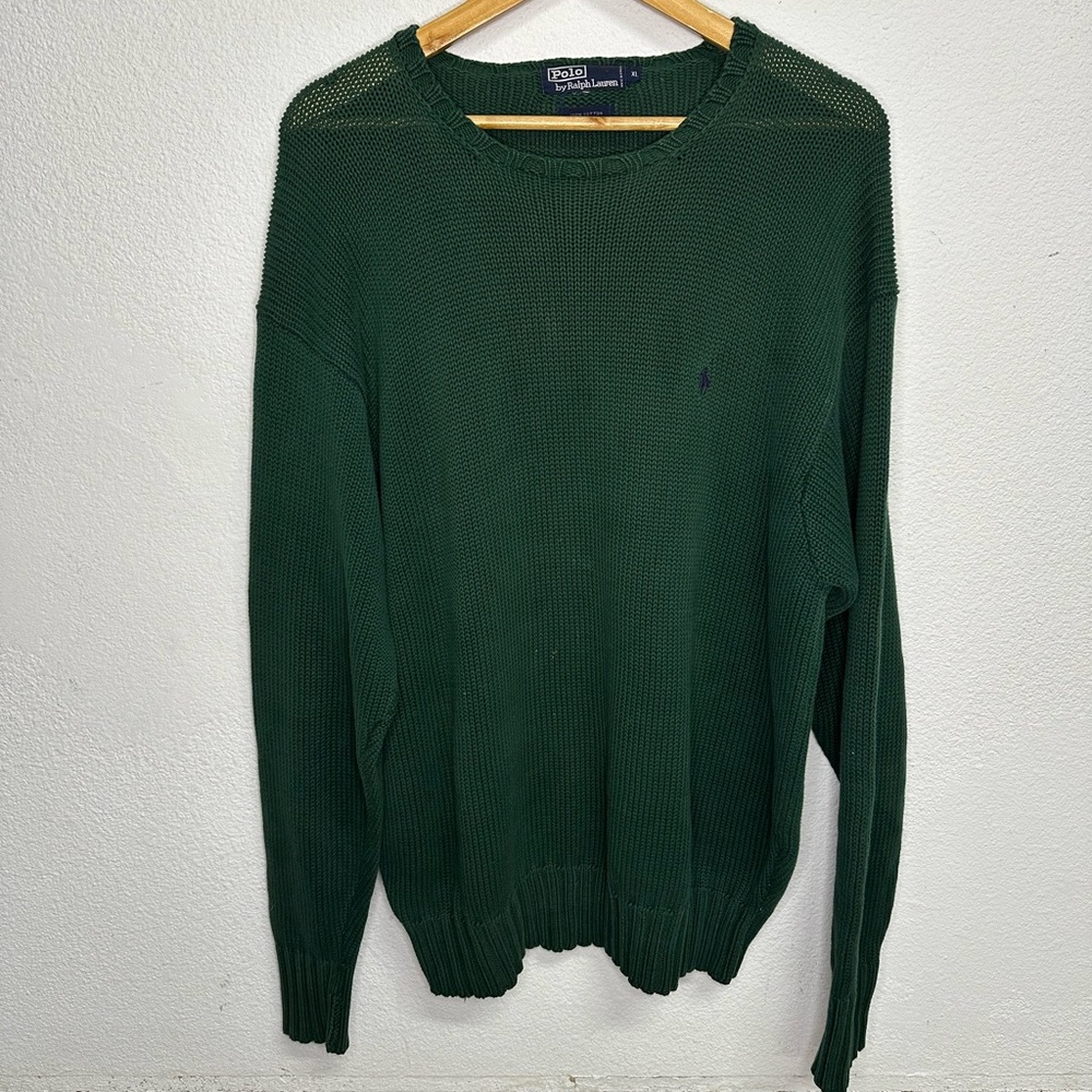 Ralph Lauren Men's Forest Green Crewneck Sweater